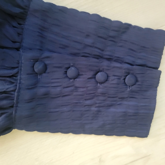 Halogen Textured Navy Blouse - Picture 7 of 7